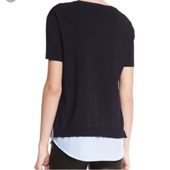 Alice + Olivia Iva Top 2 in 1 Sweater and Tank Layered navy blue 
Size M - Picture 2 of 9